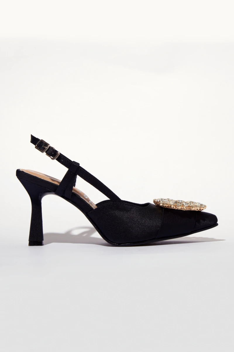 Milan Luxe Black Pumps by Boo & Babe