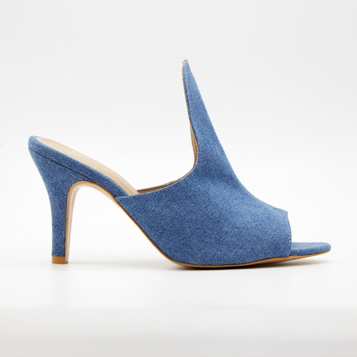 High Collared Pencil Mules by Madish