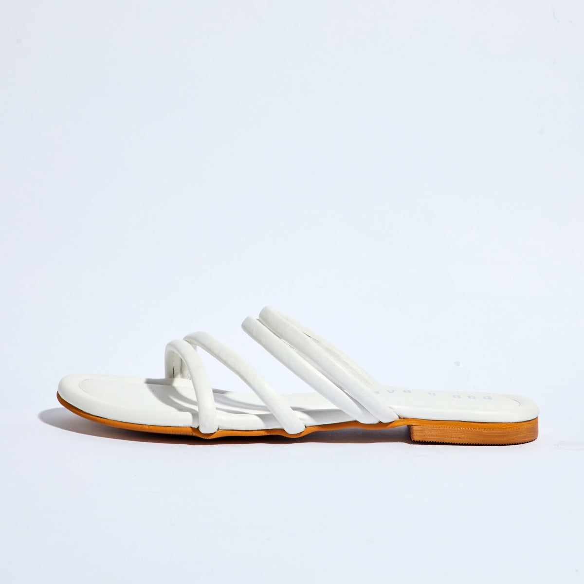 Minimal Strappy Slip-on Flats by Boo & Babe