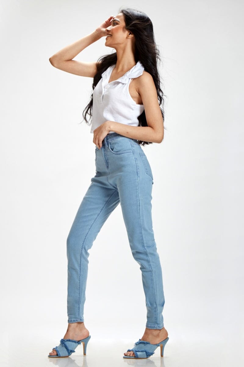 Relaxed Skinny High Waist Jeans by Madish