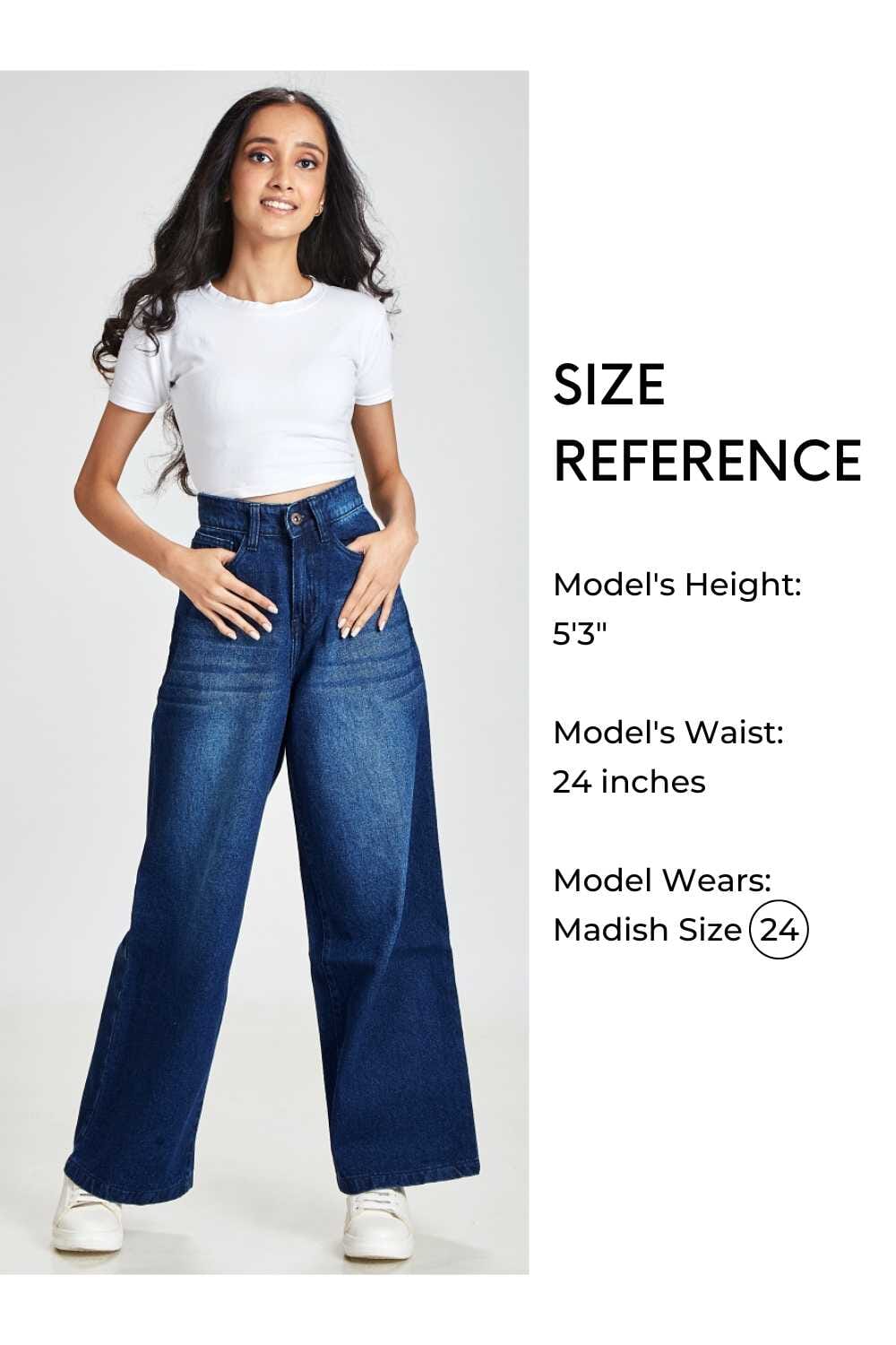 Retro Wide Leg High Waist Jeans by Madish