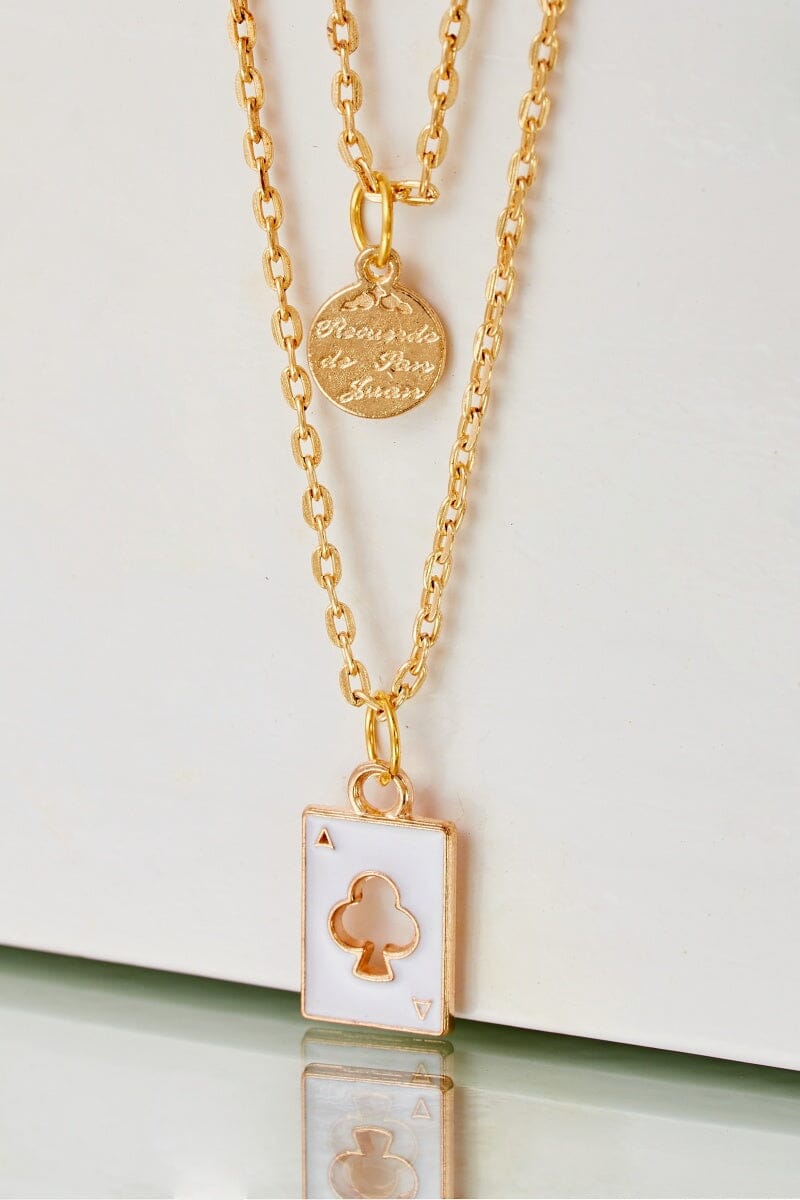 Ace of Clubs Double Layered Necklace by Boo & Babe