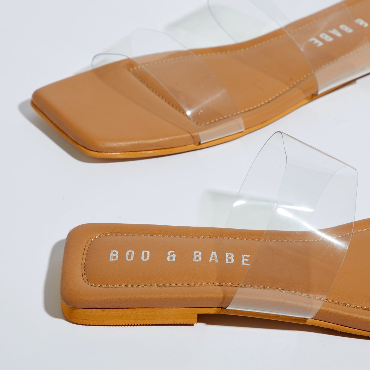 Clear Slip-On Flats by Boo & Babe