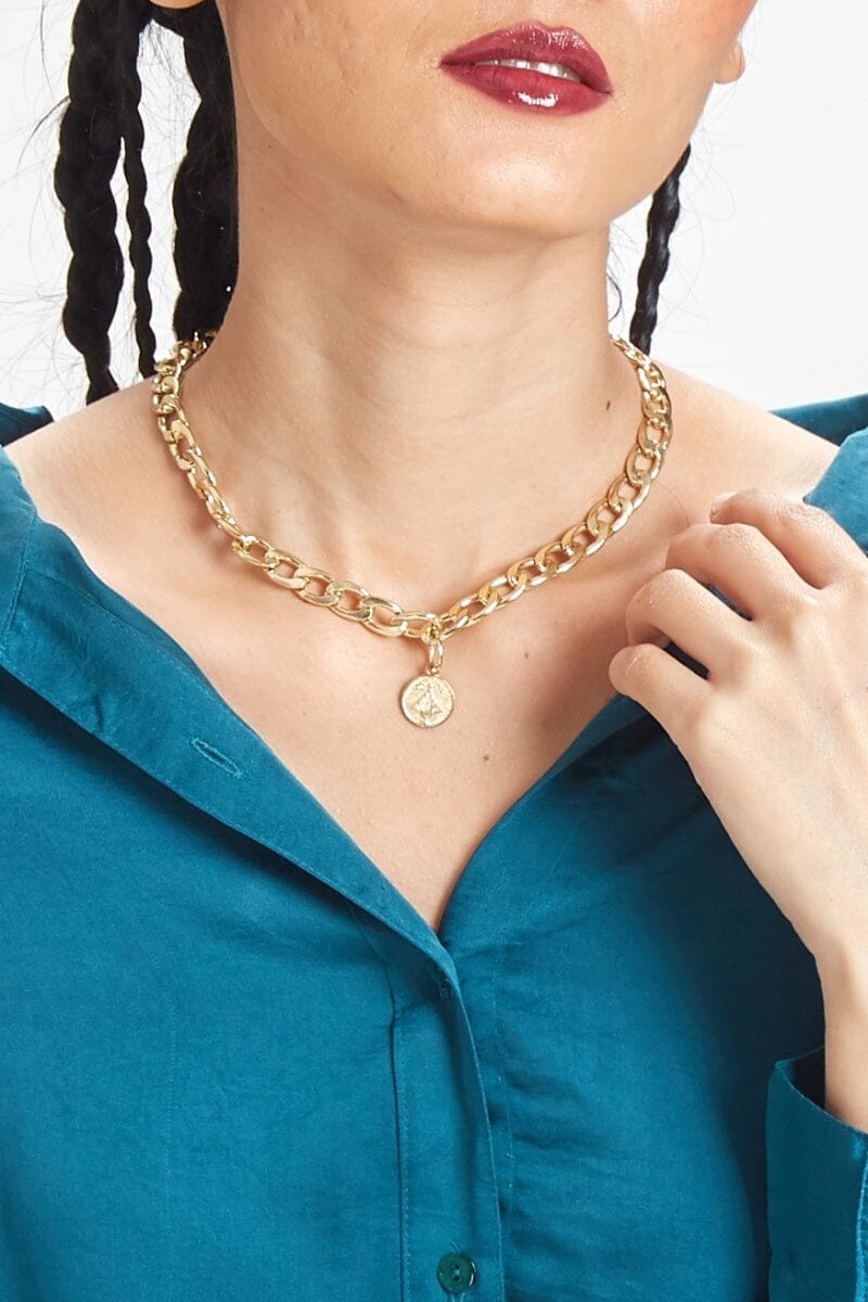 Dapper Girl Cuban Chain Choker Necklace by Boo & Babe