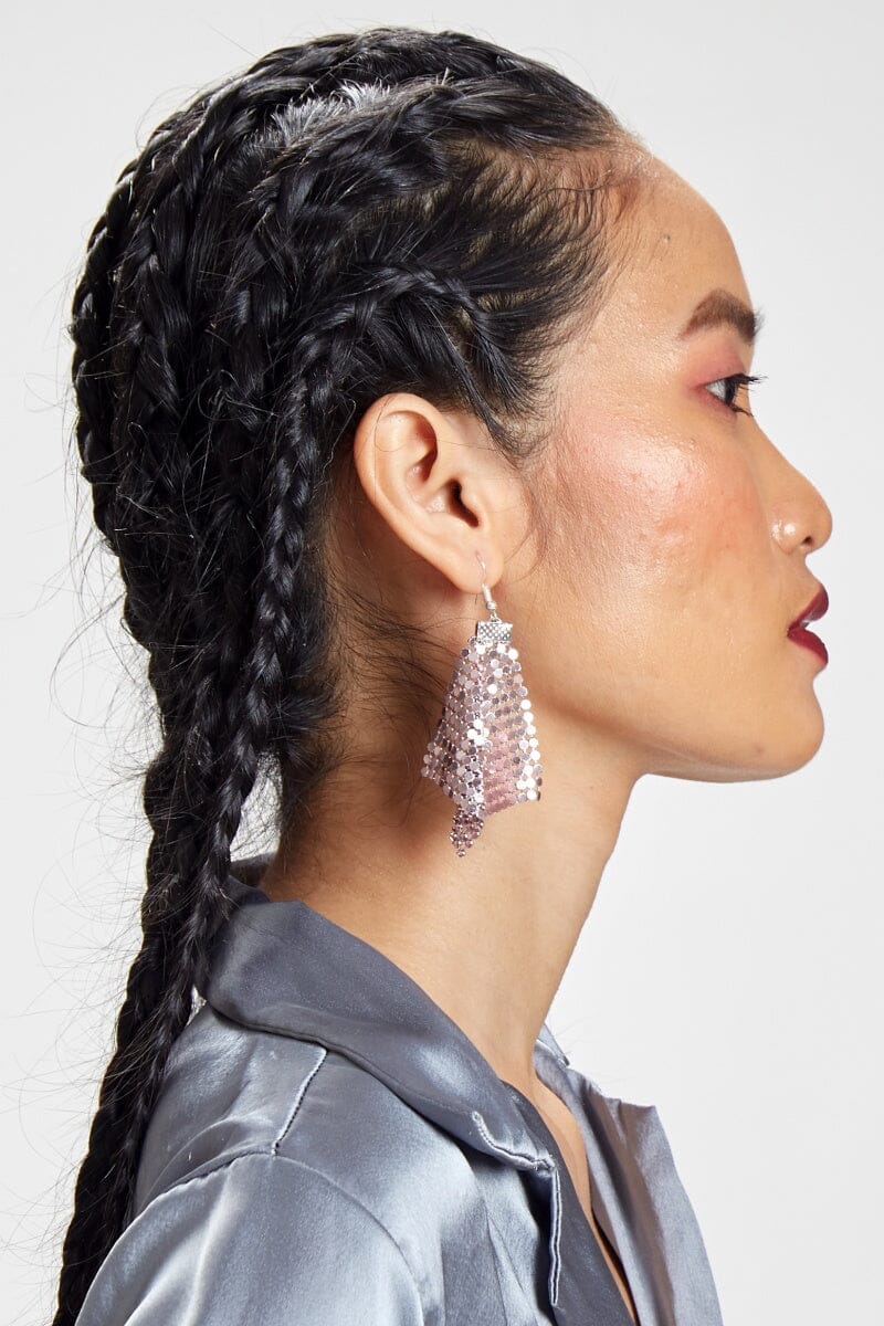 14K Rose Gold Kunzite and Pink Sapphire Dangle Earrings - 19SC2A