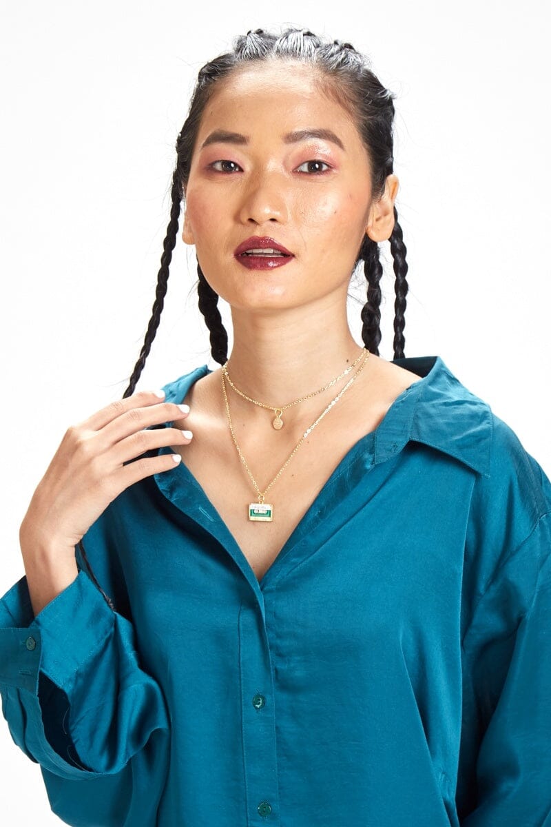 Hip Hop Stereo Double Layered Necklace by Boo & Babe