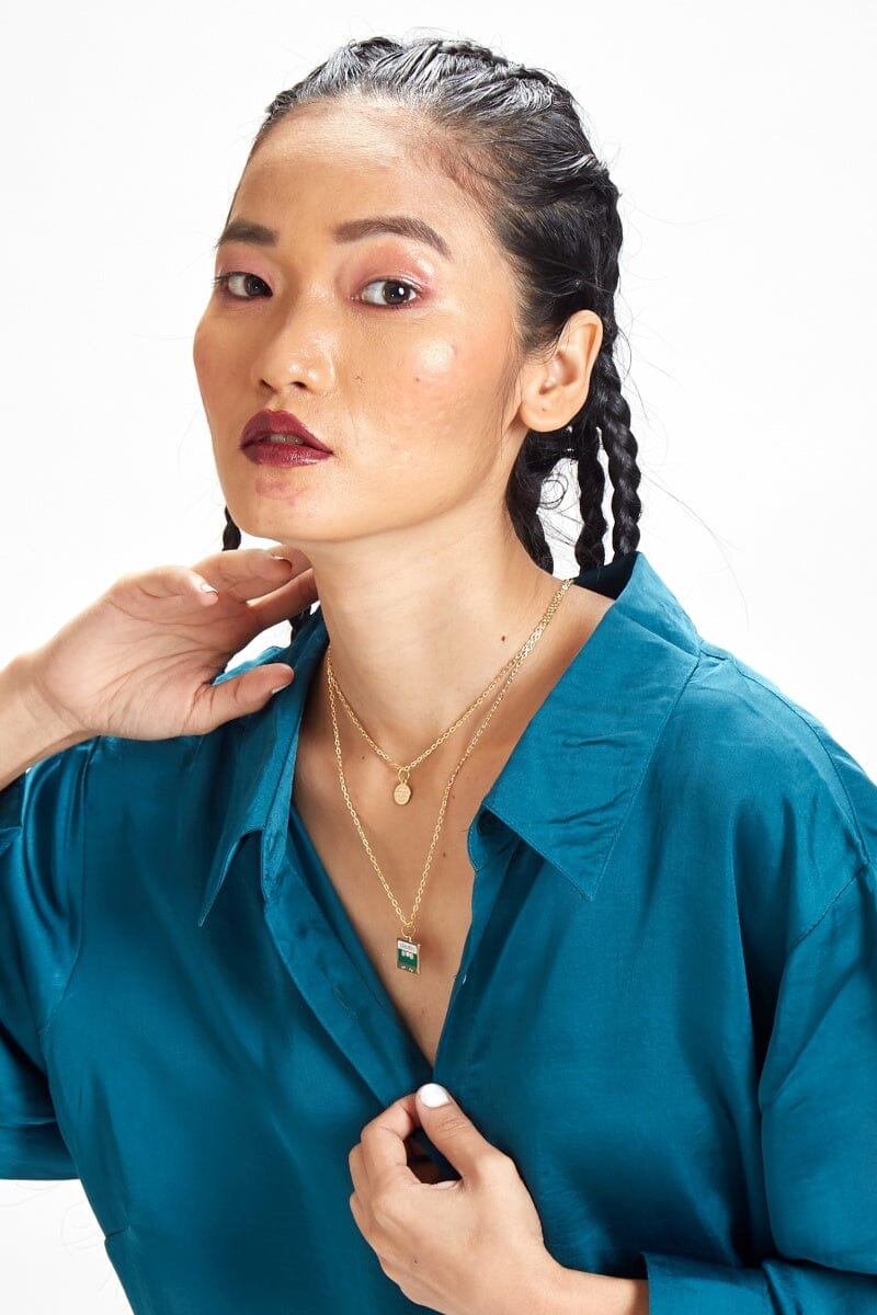 Hip Hop Stereo Double Layered Necklace by Boo & Babe