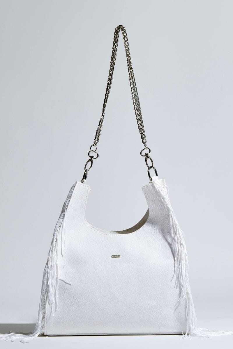 lola fringed white shoulder bag bags madish 922933