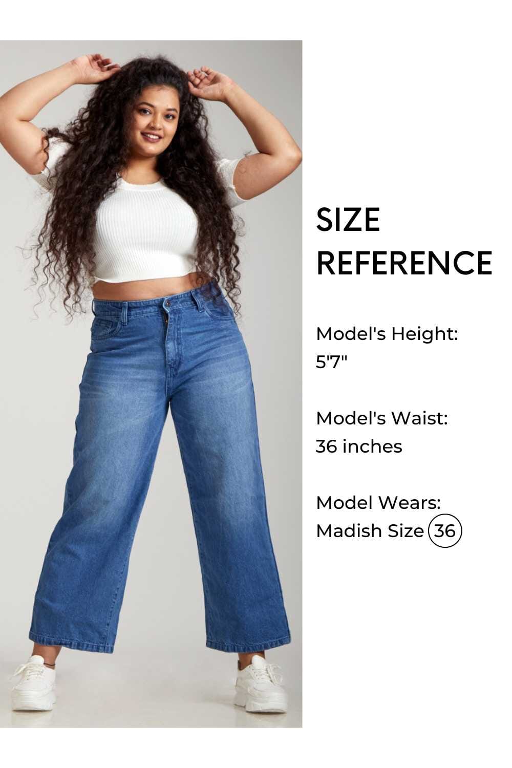 Retro Wide Leg High Waist Jeans by Madish
