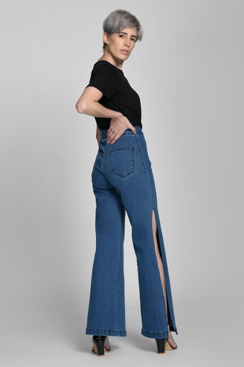 Buy Ocean Mart DC Brand Women Jeans  High Waist  Bell Bottom  Super  White  Full Length 28 at Amazonin