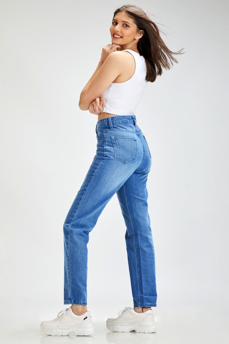 The 90s Straight High Waist Jeans by Madish