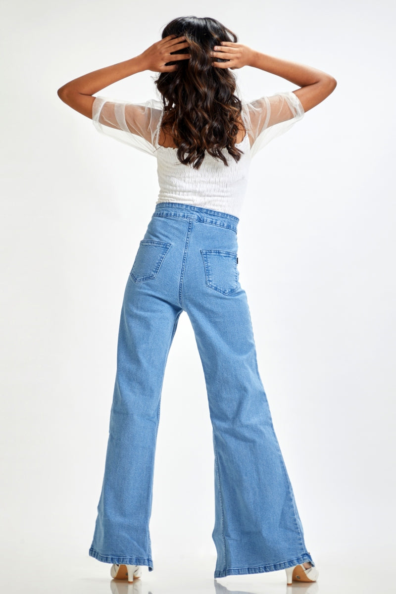 Venice Super Flared Wide Leg Jeans by Madish